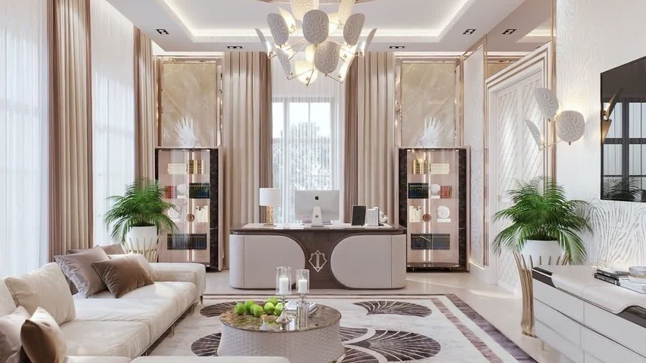 Un cuadro del video que muestra una sala luminosa